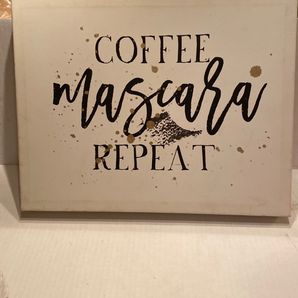 Canvas Print Coffee Mascara Repeat
